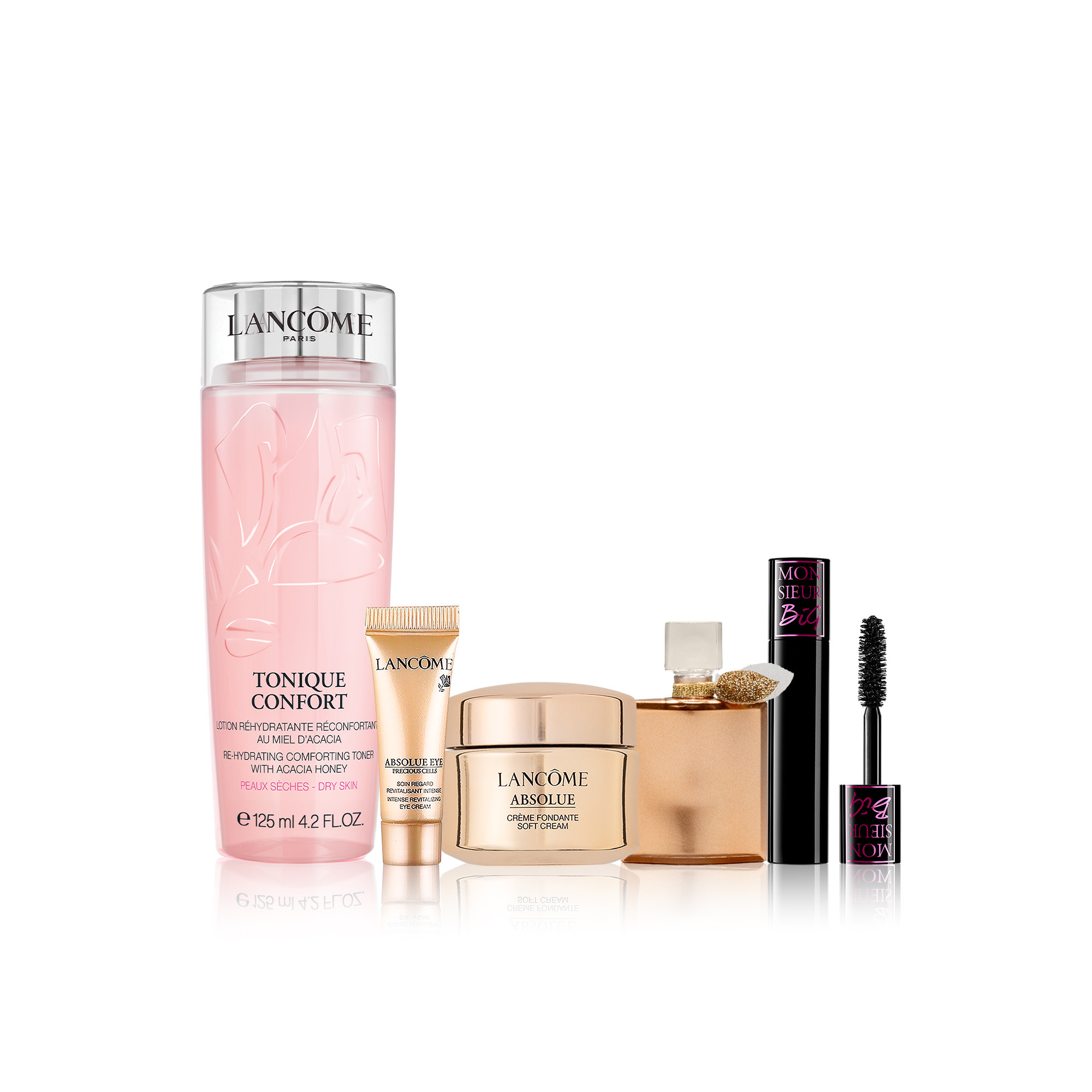 Gift available when you purchase two or more Lancôme products in the same transaction, one to be skincare.